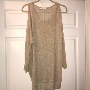 Cold shoulder sweater